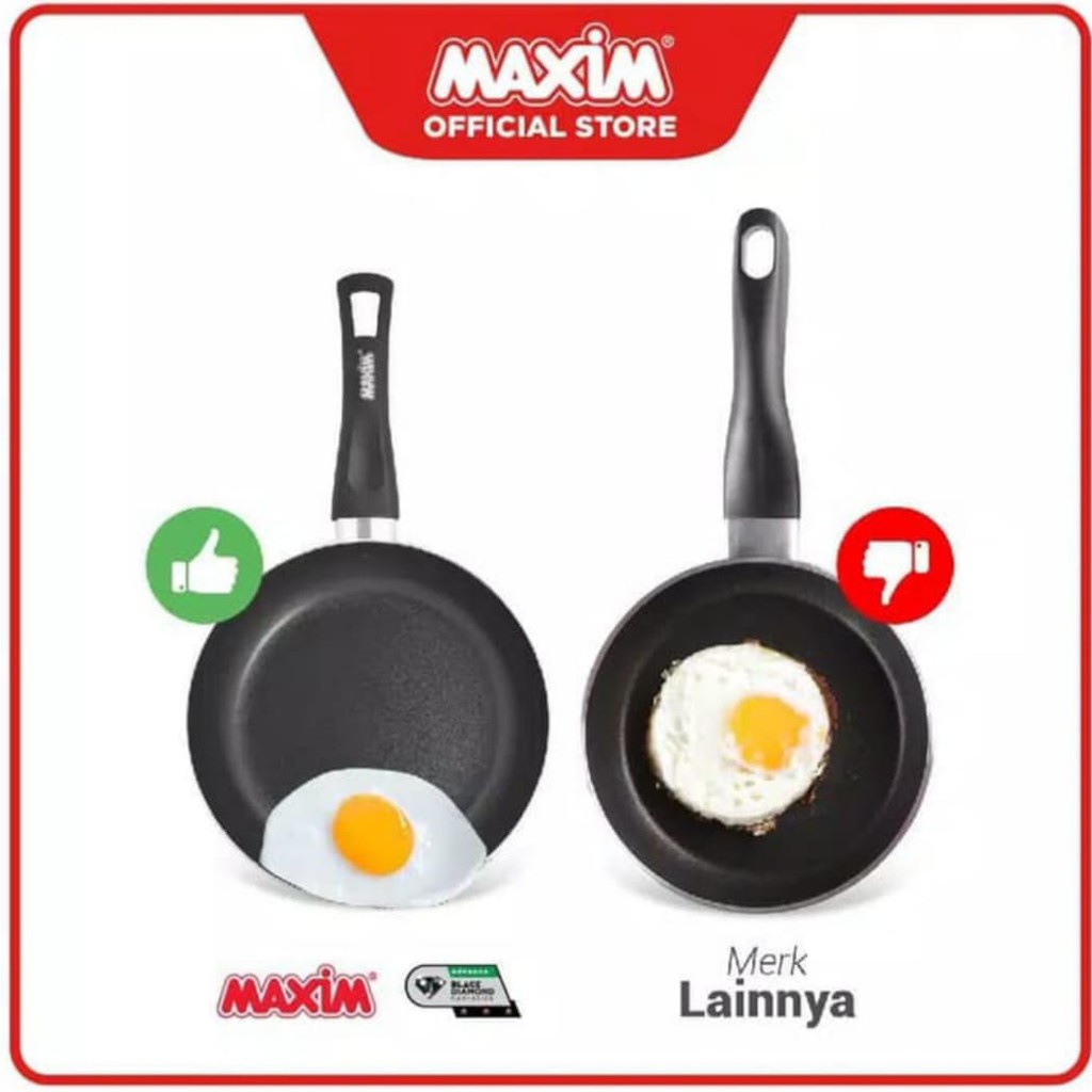 Chảo chống dính chiên xào làm bánh Maxim Valentino từ 12-28cm 12401 - 12024-12036- Nk Indonesia theo tiêu chuẩn Châu Âu