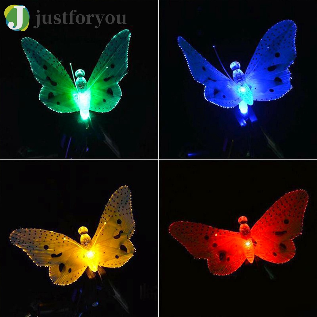 Dây Đèn Led 12 Bóng Hình Bướm Sử Dụng Năng Lượng Mặt Trời Trang Trí Trong Nhà / Ngoài Trời