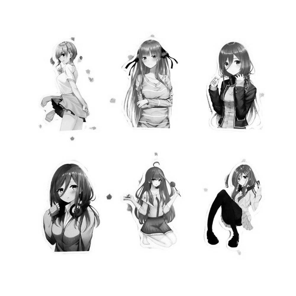 Sticker Họa Tiết Anime The Quintessential Quintuplets Bằng PVC Trang Trí Sổ Tay / Vali / Laptop / Vali