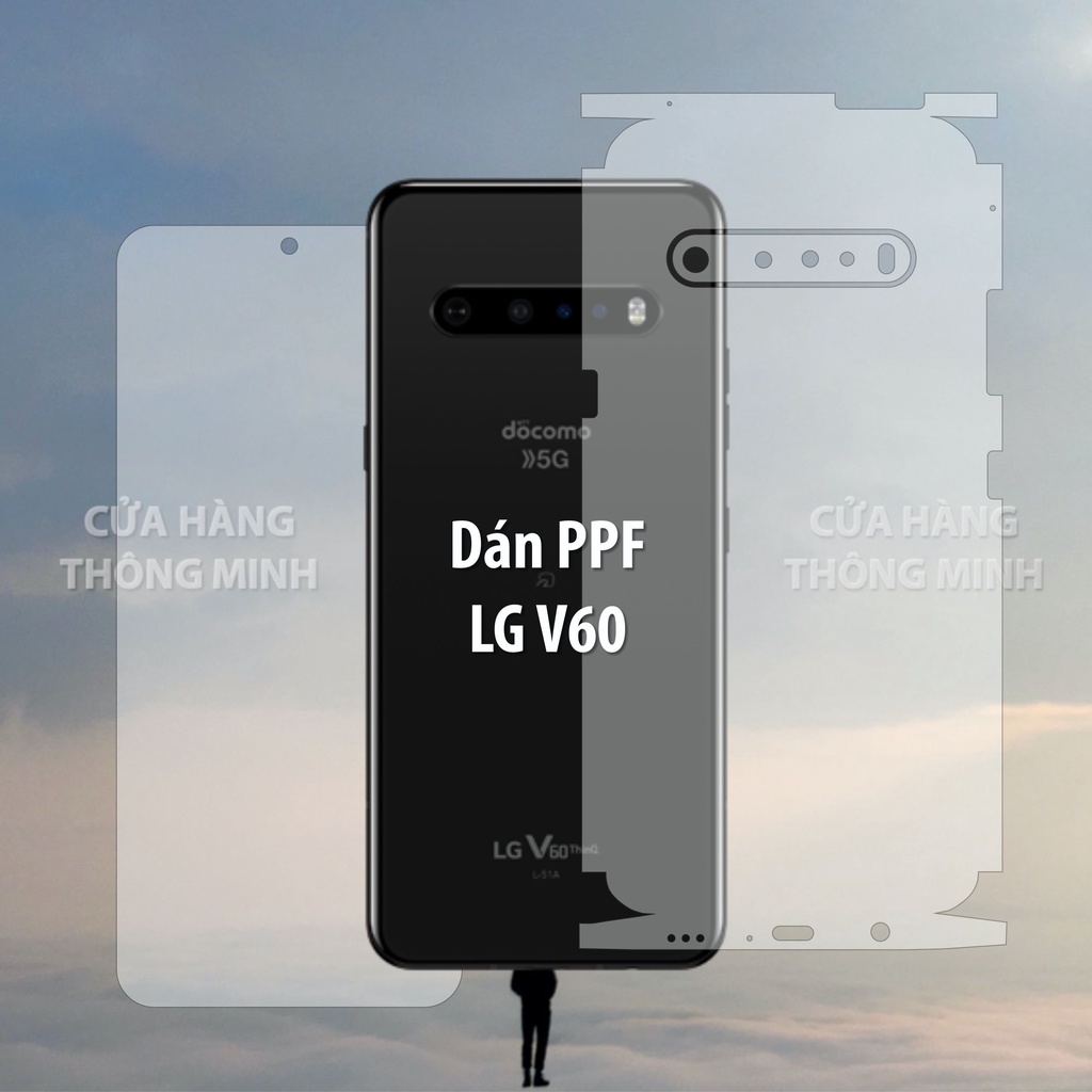 Tấm dán LG V60 dán PPF mặt trước, dán mặt sau, dán màn hình, dán mặt lưng Full viền chuẩn