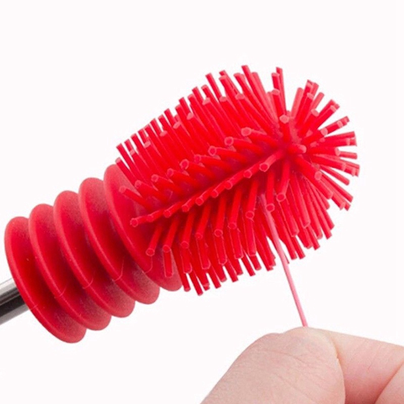 Bàn chải silicone làm sạch chai lọ