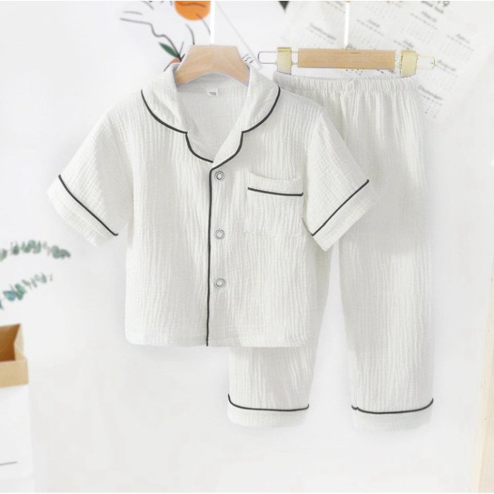 Pijama cho bé KANGMIN KIDS, quần áo cho bé gái chất đũi nhăn cực mềm , bộ pizama cho bé từ 6-28kg