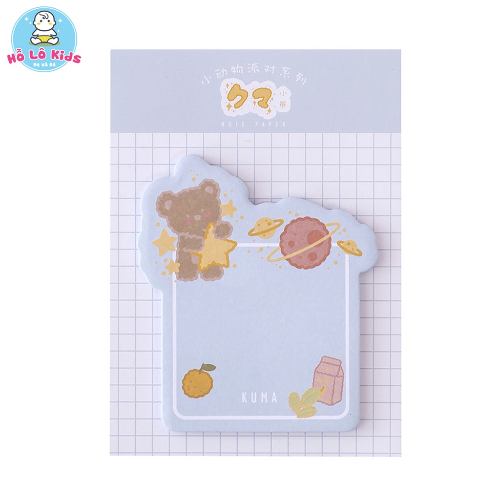 Giấy ghi chú dễ thương, giấy note hình cute, giấy ghi chú nhiều mẫu đáng yêu Hồ Lô Kids