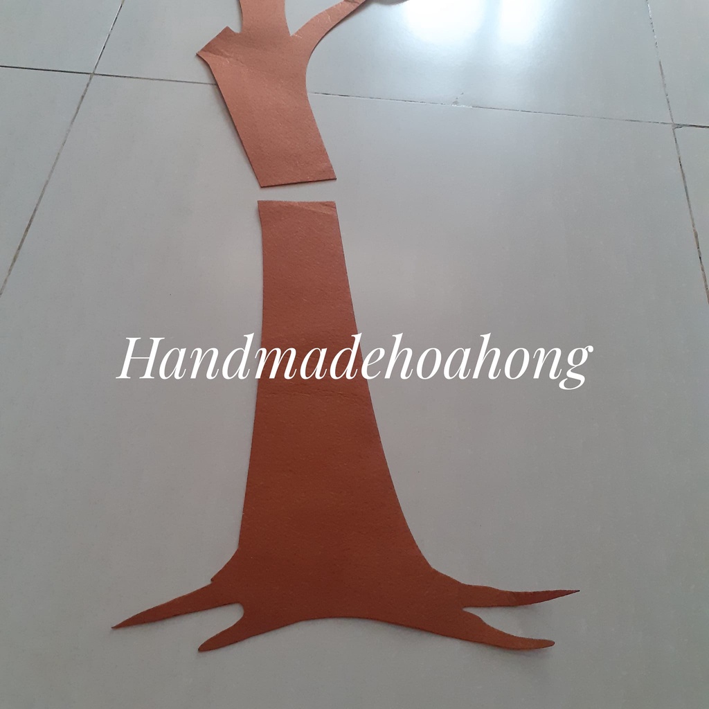 [H36 - CAO 1.33 MÉT & 77CM & 48CM } - 1 THÂN CÂY XỐP - Hình trang trí lớp học, mầm non, công ty, cửa kính