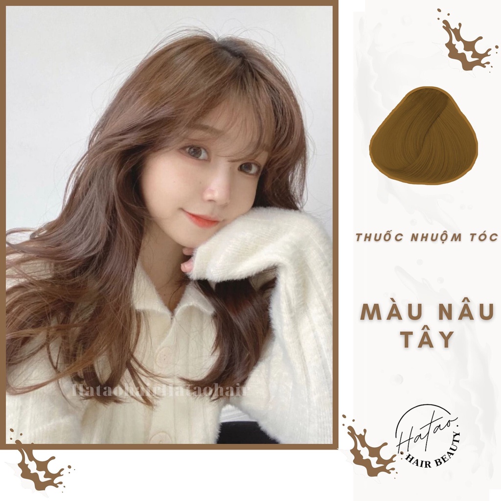 Thuốc nhuộm tóc màu nâu tây.