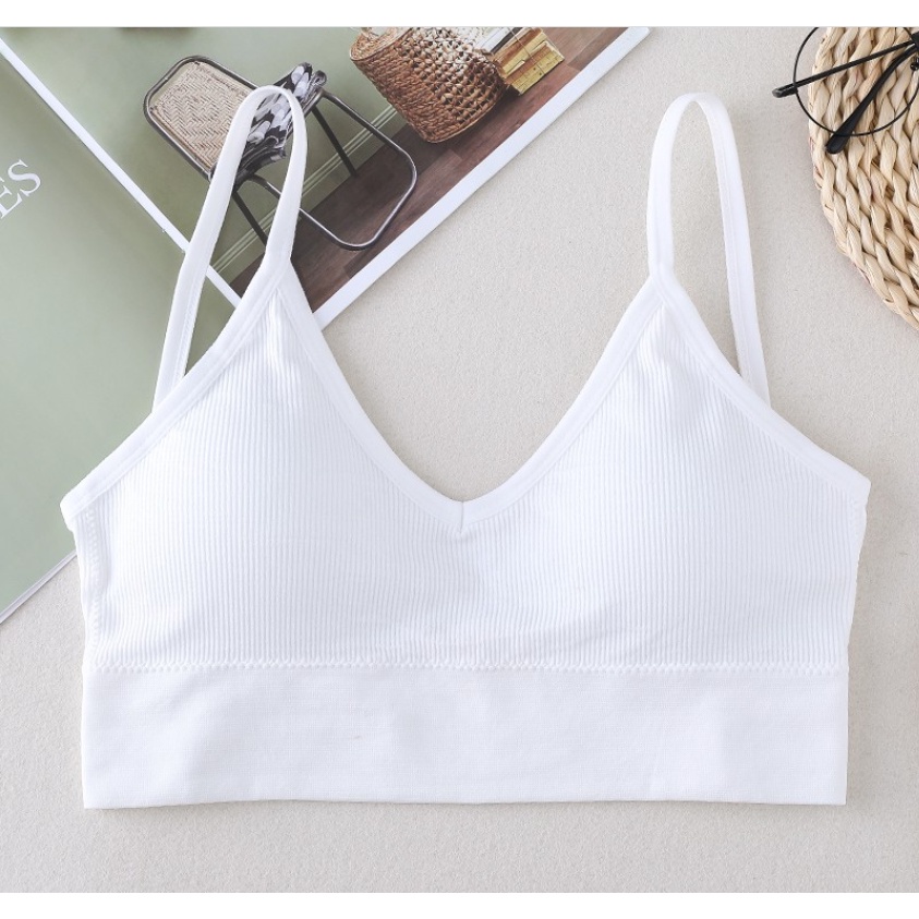 Áo Bra Tập Gym Len Tăm, Áo Ngực Khoét Lưng Chữ U, Không Gọng Đệm Mỏng BRA01