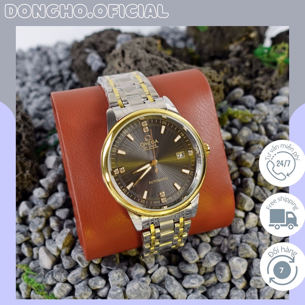 Đông Hồ Nam O.ME.GA Máy Cơ Automaic Đồng Hồ Cơ Có Lịch Ngày Mặt tròn 40mm Bảo Hành 24 Tháng - Dongho6612
