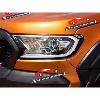 Viền đèn pha xe Ford Ranger màu đen