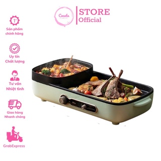 Bếp nướng đa năng BEAR, nồi lẩu nướng 2 IN 1 cho gia đình, tiện dụng dễ dùng.