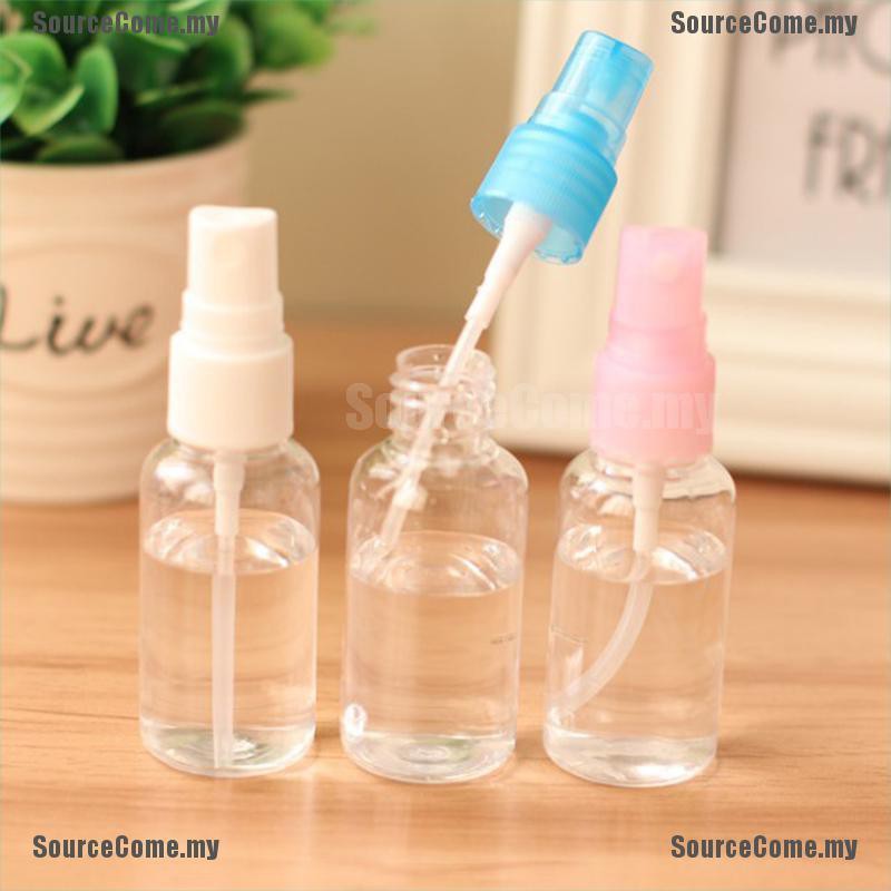 (hàng Có Sẵn) Set 5 Chai Nhựa Rỗng Trong Suốt Đựng Nước Hoa 30ml