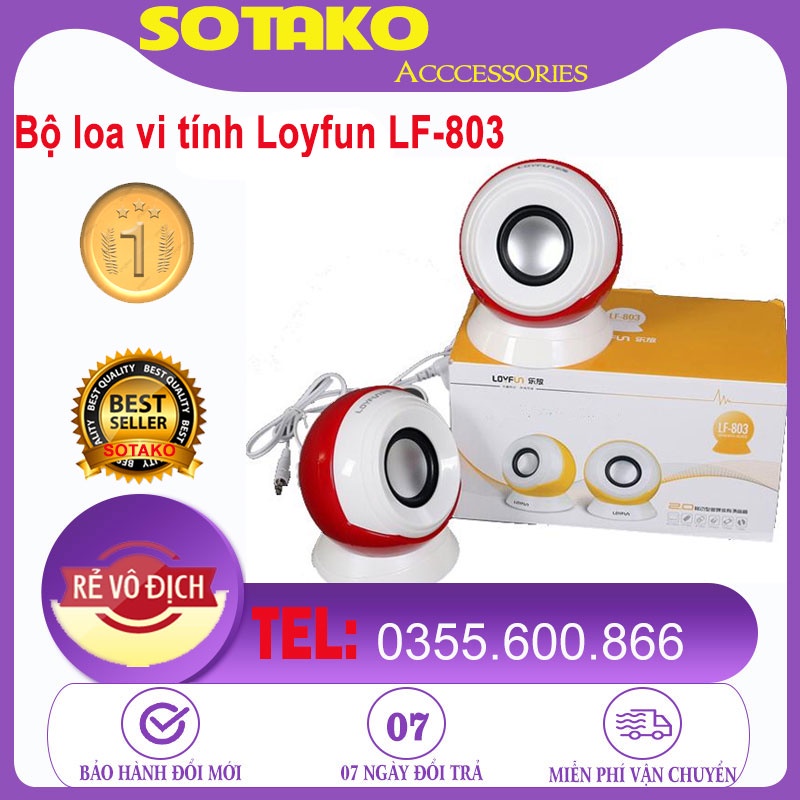 Bộ loa vi tính Loyfun LF803, Loa loyfun 2.0 i80 có đèn Led rất đẹp.