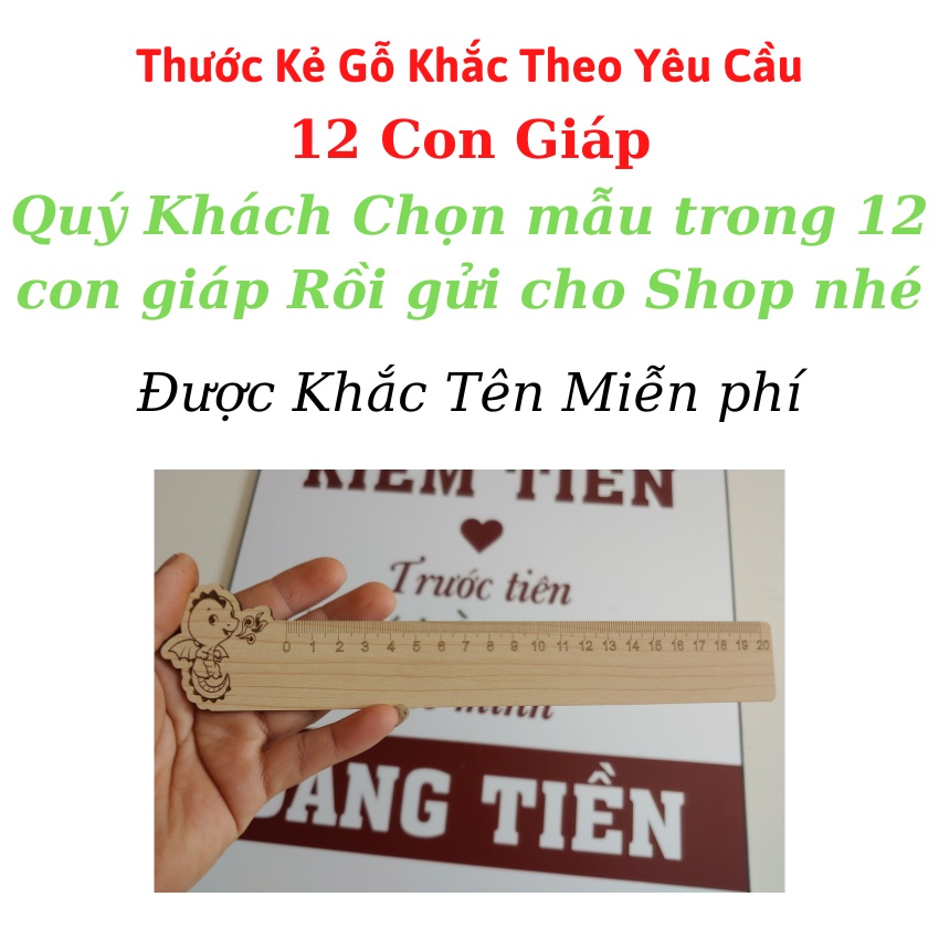 Thước kẻ học sinh, giáo viên , khắc theo yêu cầu, chất liệu gỗ tự nhiên