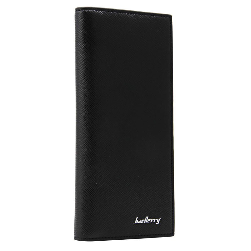 Ví da dáng dài siêu mỏng dạng gập đôi thời trang cho nam