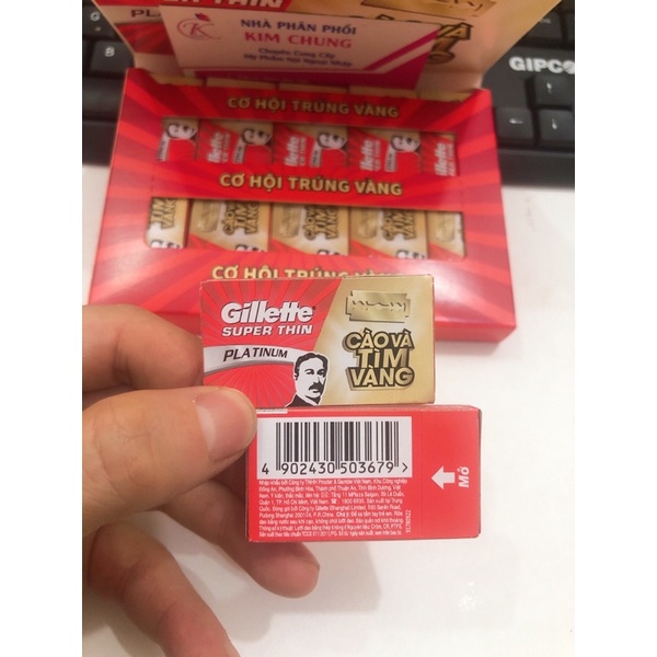 Lẻ 1 hộp lưỡi lam Gillette ông già đỏ
