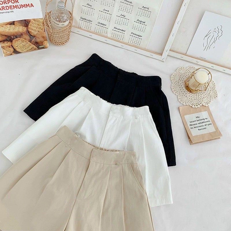 Quần Short Đũi Quần Đùi Đũi Dáng Váy Xoè Lưng Chun Co Giãn Cạp Cao Ống Rộng Xếp Ly Ailee SHORT NU 001