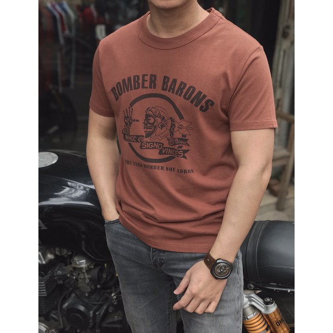 ÁO THUN NGẮN TAY - NÂU BOMBER BARONS S