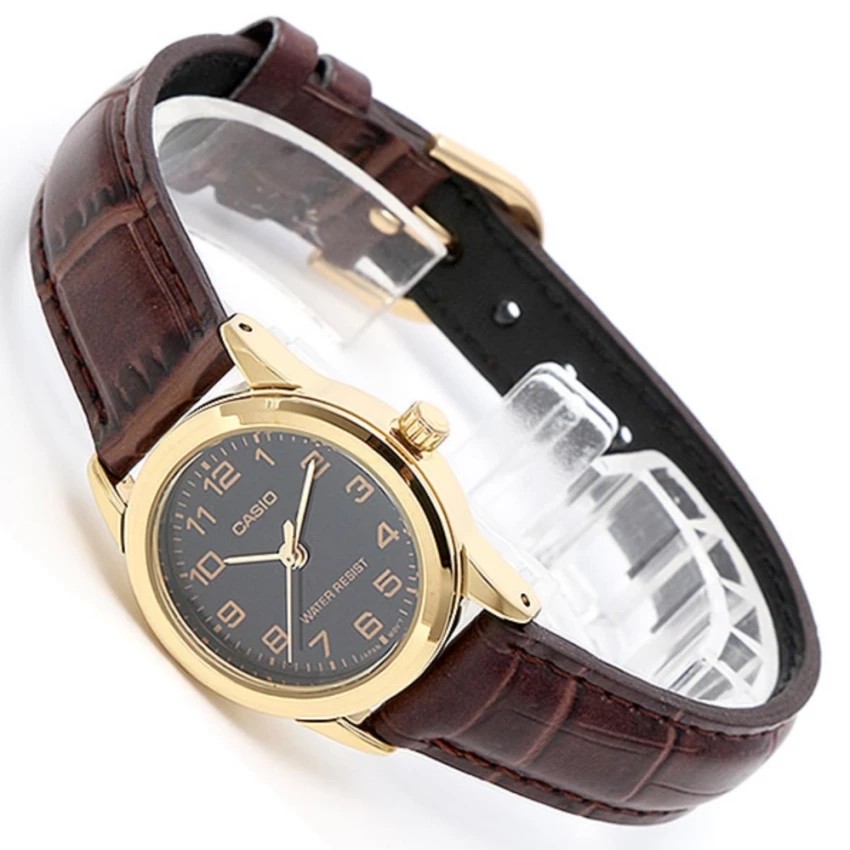 Đồng hồ nữ dây da Casio chính hãng Anh Khuê LTP-V001GL-1BUDF