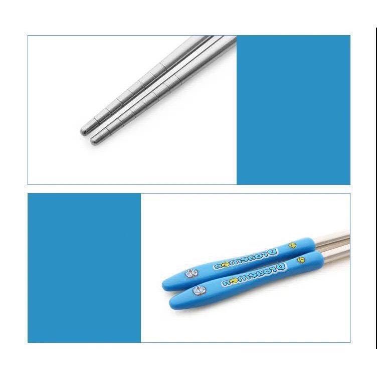 Bộ Muỗng Thìa Dĩa INOX Cao Cấp Cho Bé Tập Ăn Dặm Có Hộp Đựng