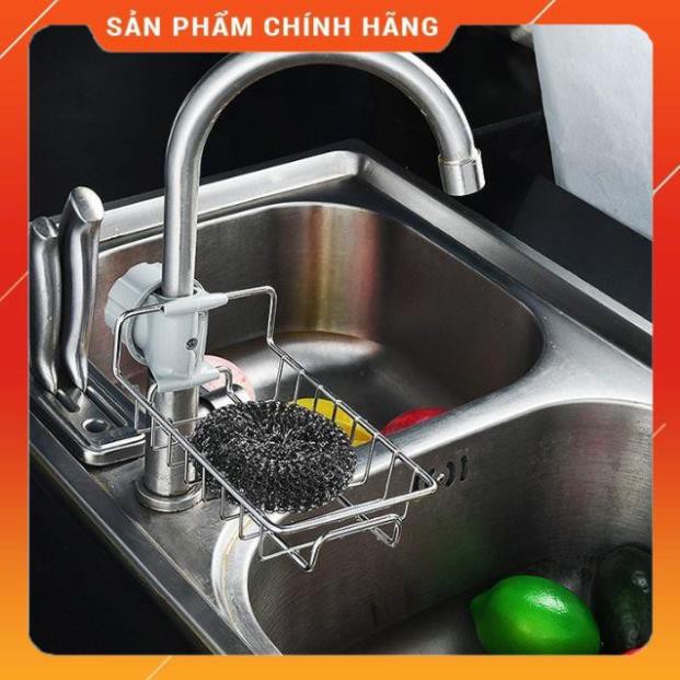 [ HÀNG SIÊU TỐT]  Kệ inox để giẻ rửa bát cạnh vòi