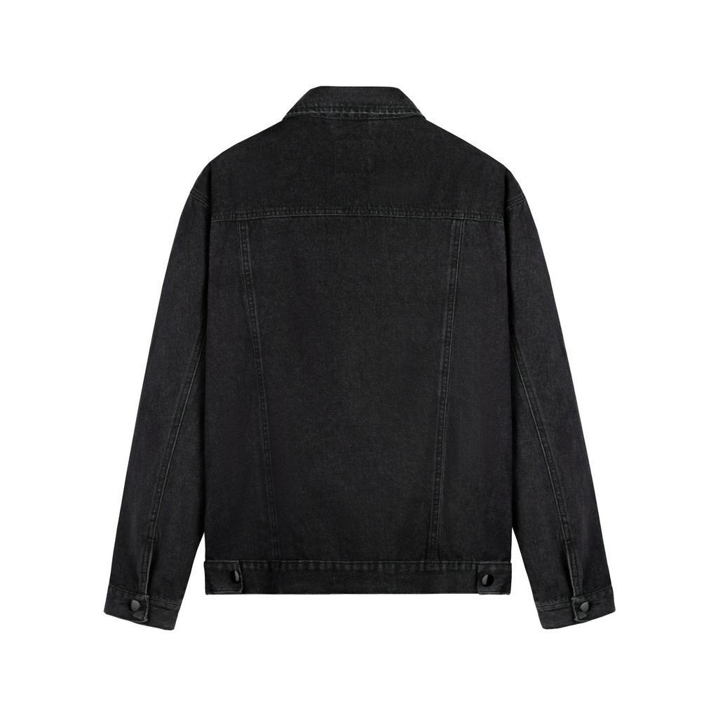 Áo khoác jean nam jacket đen túi hộp cao cấp LADOS-2088 dày dặn, phong cách, thời trang