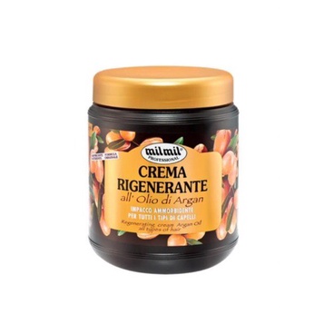 Kem ủ tóc tinh dầu ARGAN MILMIL CREAMA RIGENERANTE giầu dưỡng chất giúp làm tóc mềm ẩm giúp tóc tăng cường độ ẩm ,óng ả