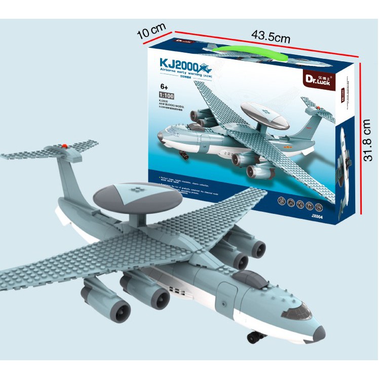 Bộ xếp hình Wange/Dr.Luck JX004 Máy bay cảnh báo sớm KJ2000 - 227 chi tiết