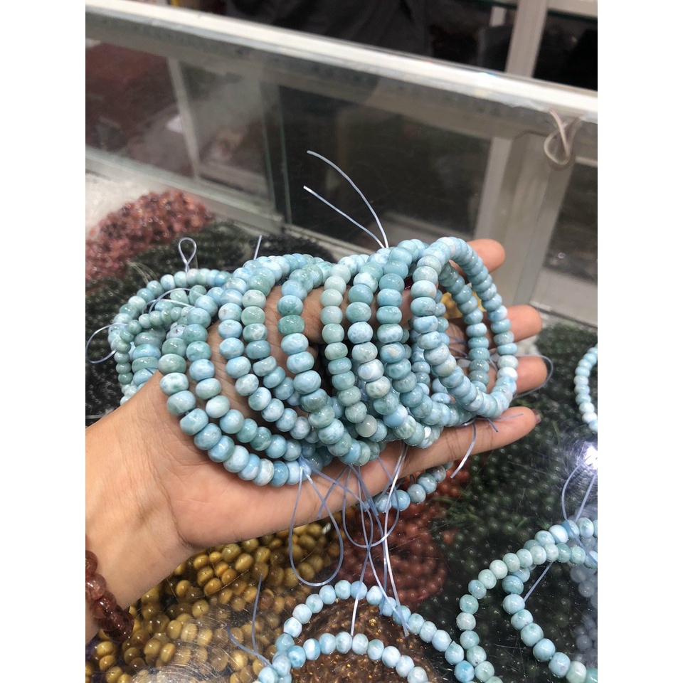 Vòng tay đá Larimar xanh 7li