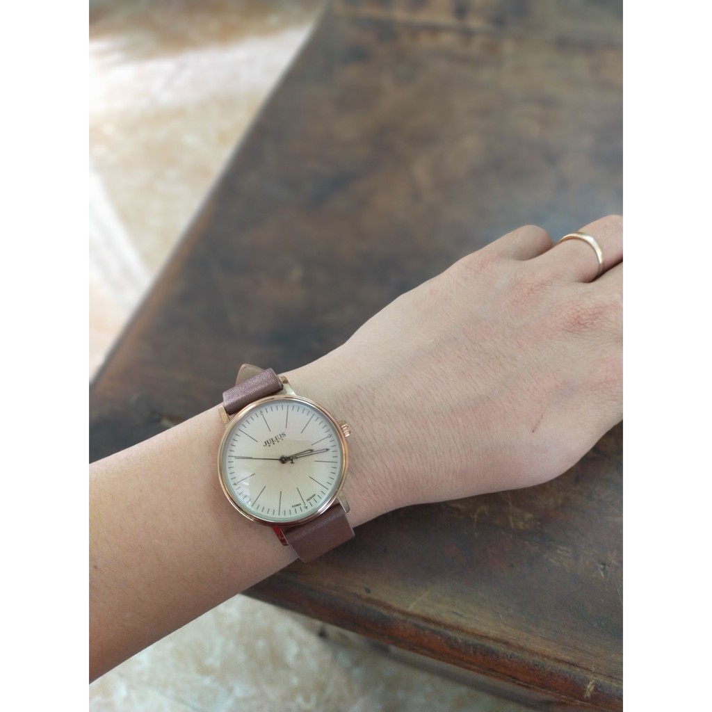 Đồng hồ nữ JA-814LE Julius Hàn Quốc dây da