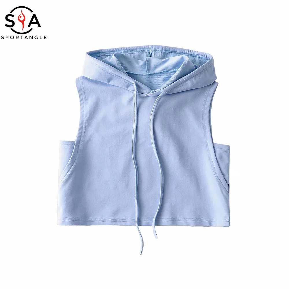 Áo thun có nón trùm đầu phối dây rút dáng rộng thời trang cho nữ