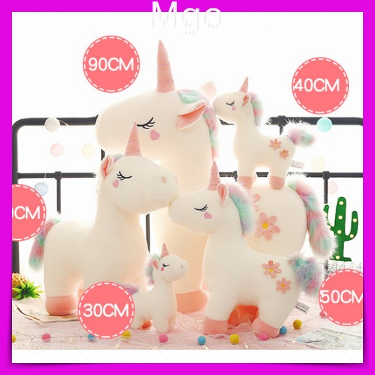 [ Đáng Yêu - Qùa Tặng Cao Cấp ] Gấu Bông Hình Con Ngựa Thú Nhồi Bông Món Quà Đầy Ý Nghĩa Cho Người Thân Bạn Bè 30cm 40cm