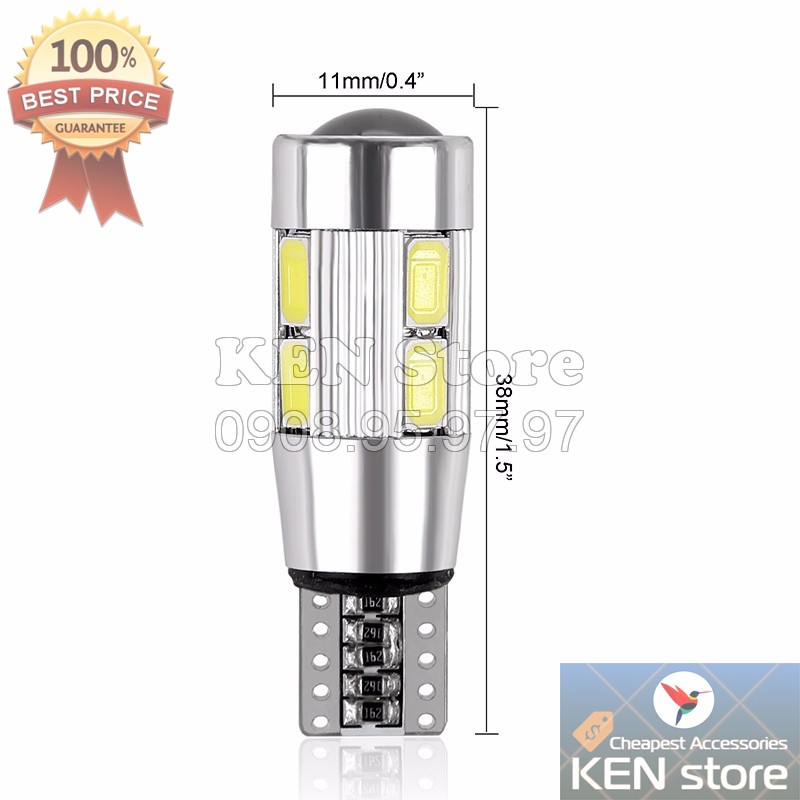 [Mã LIFEAUMAY giảm 10% tối đa 30k đơn 150k] Bóng LED T10 đèn xi nhan, đèn demi xe máy ô tô 10 chip smd 5730