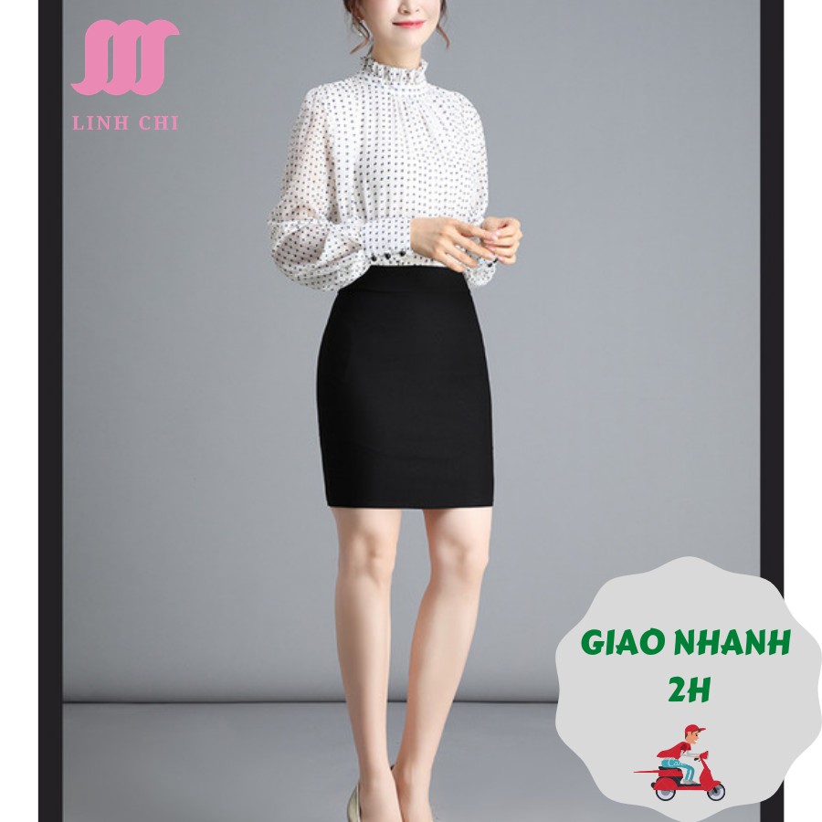 [ GIÁ CỰC SỐC CHỈ HÔM NAY] Chân váy ôm công sở thiết kế cơ bản xẻ sau vải tuyết mưa loại 1 màu đen có túi 2 bên CVOD008