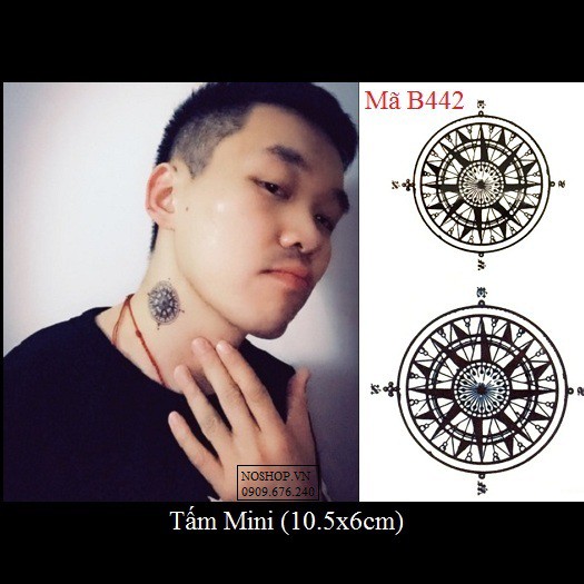 Xăm dán Tattoo la bàn B442