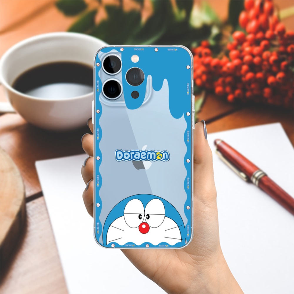 Ốp lưng Vsmart Joy 3/Joy 4/Bee 3/...Silicone dẻo trong viền bảo vệ camera hình Mèo máy viền xanh