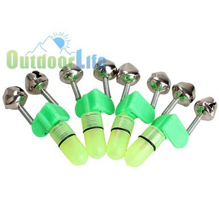 Set 4 chuông báo cá cắn câu gắn kèm đèn LED siêu tiện lợi