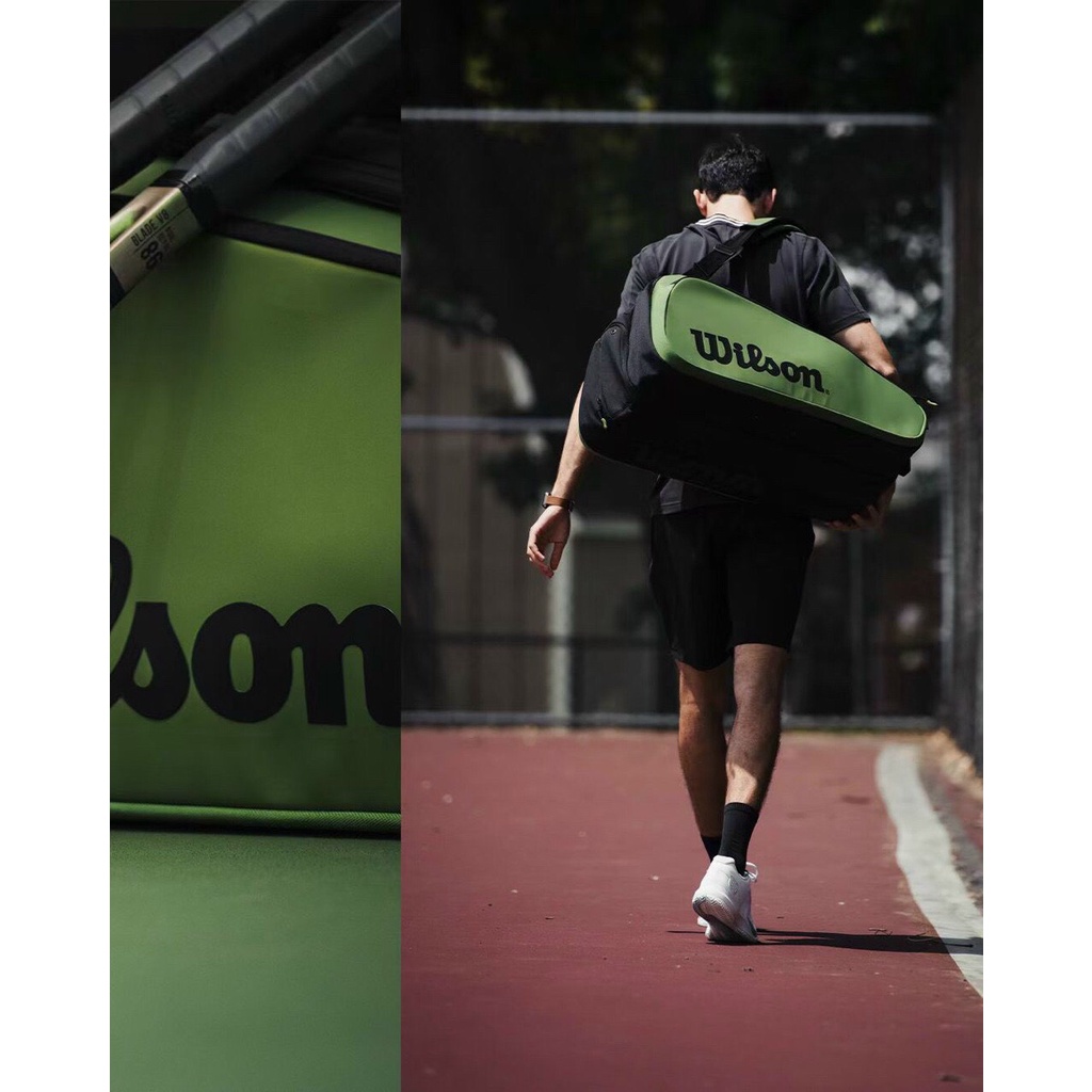 TÚI TENNIS WILSON SUPER TOUR BLADE V8 MẪU MỚI MÀU XANH