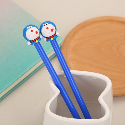 Bút bi cute mực đen hình Mèo Ú Doraemon vui vẻ ngòi kim 0.5mm BMBooks