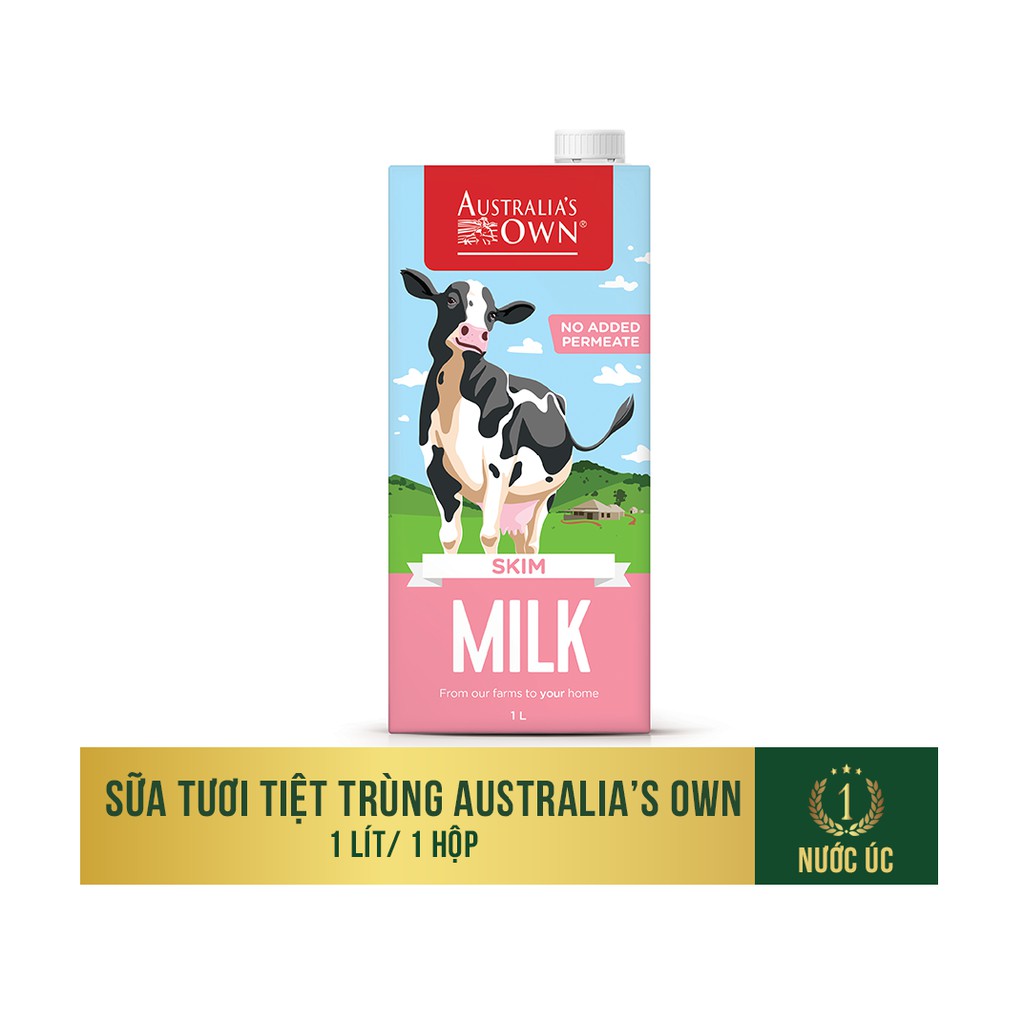 Australia's Own Sữa Tươi Úc Tách hộp Béo 1L