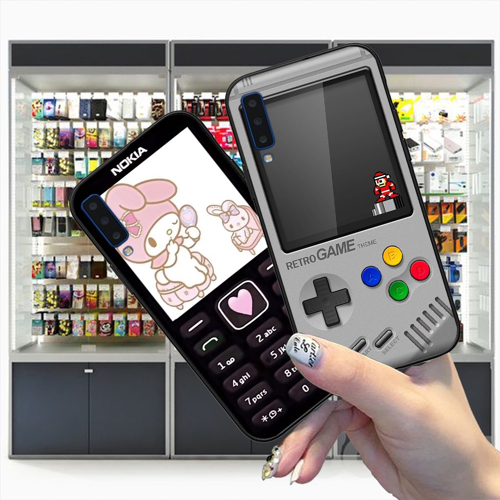 Ốp Samsung A7 2018 / A9 2018 bộ hình điện thoại nokia huyền thoại , BTS , Vpop cute