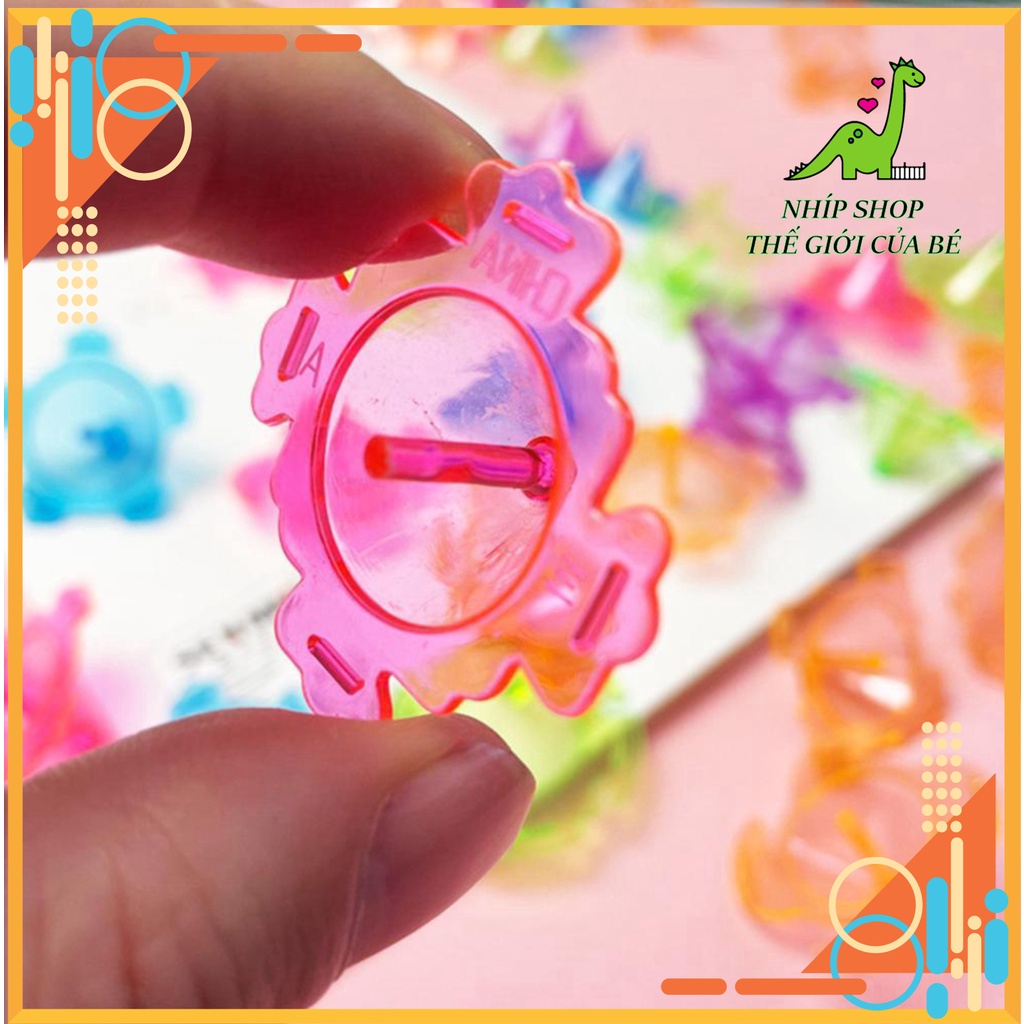 Con Quay Đồ Chơi Bằng Nhựa Trong Suốt Nhiều Màu Sắc - Nhíp Shop