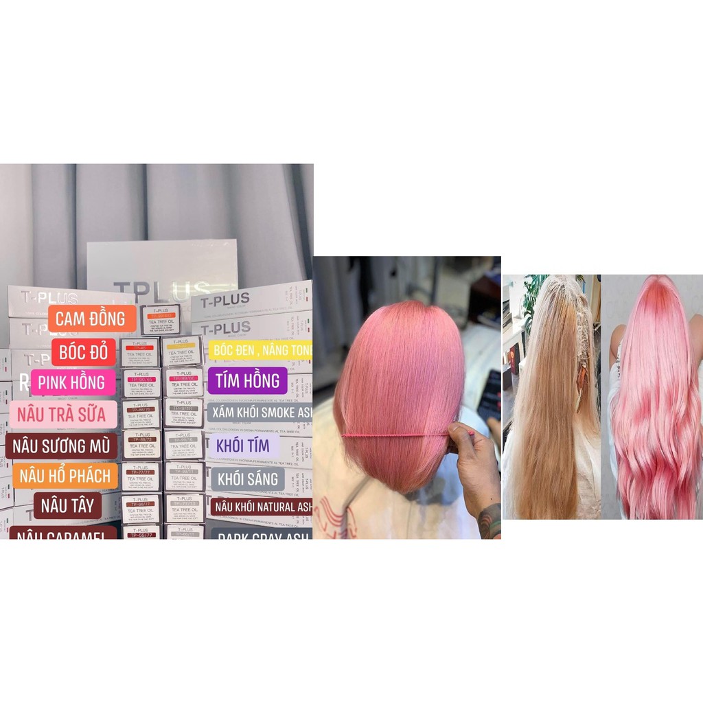 Tuýp Kem Nhuộm Tóc Màu Pink Hồng TPLUS 0/65 Hair Dye Coloring