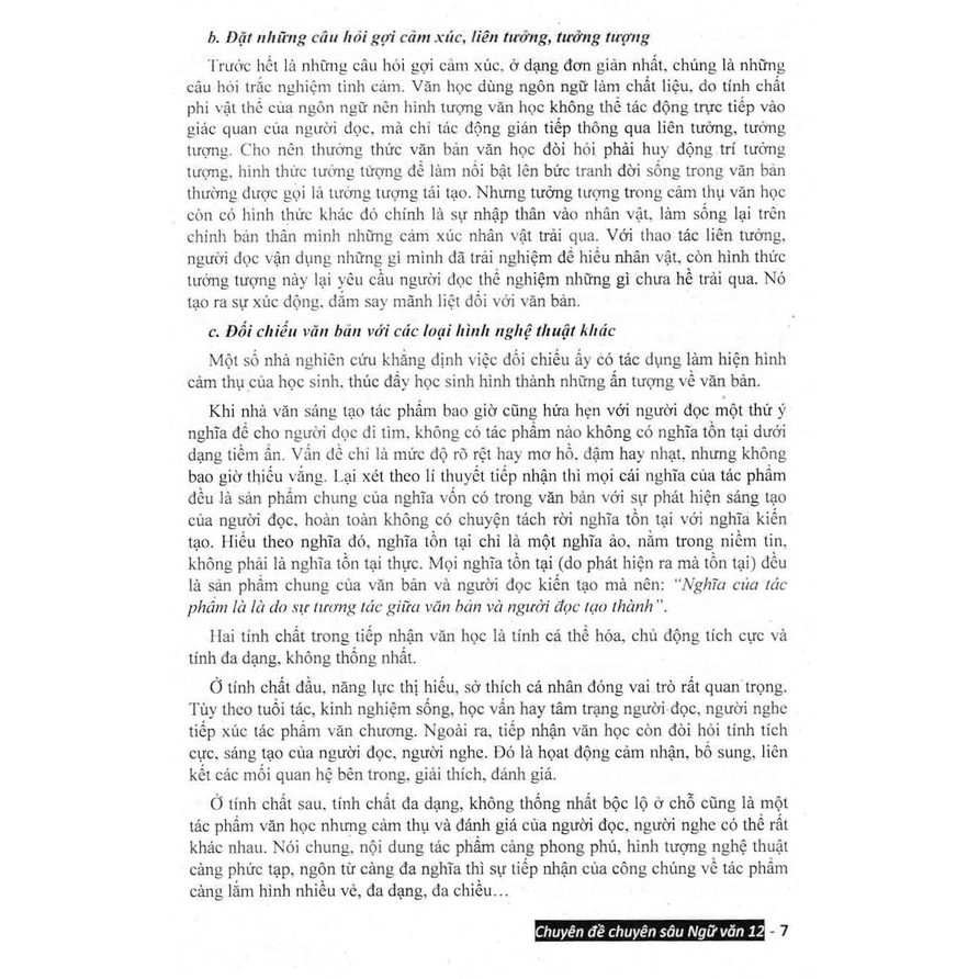 Sách Chuyên Đề Chuyên Sâu Bồi Dưỡng Ngữ Văn Lớp 12