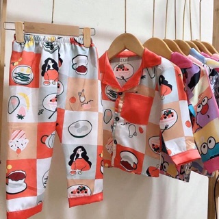 Pijama lụa đẹp hàng cao cấp cho bé
