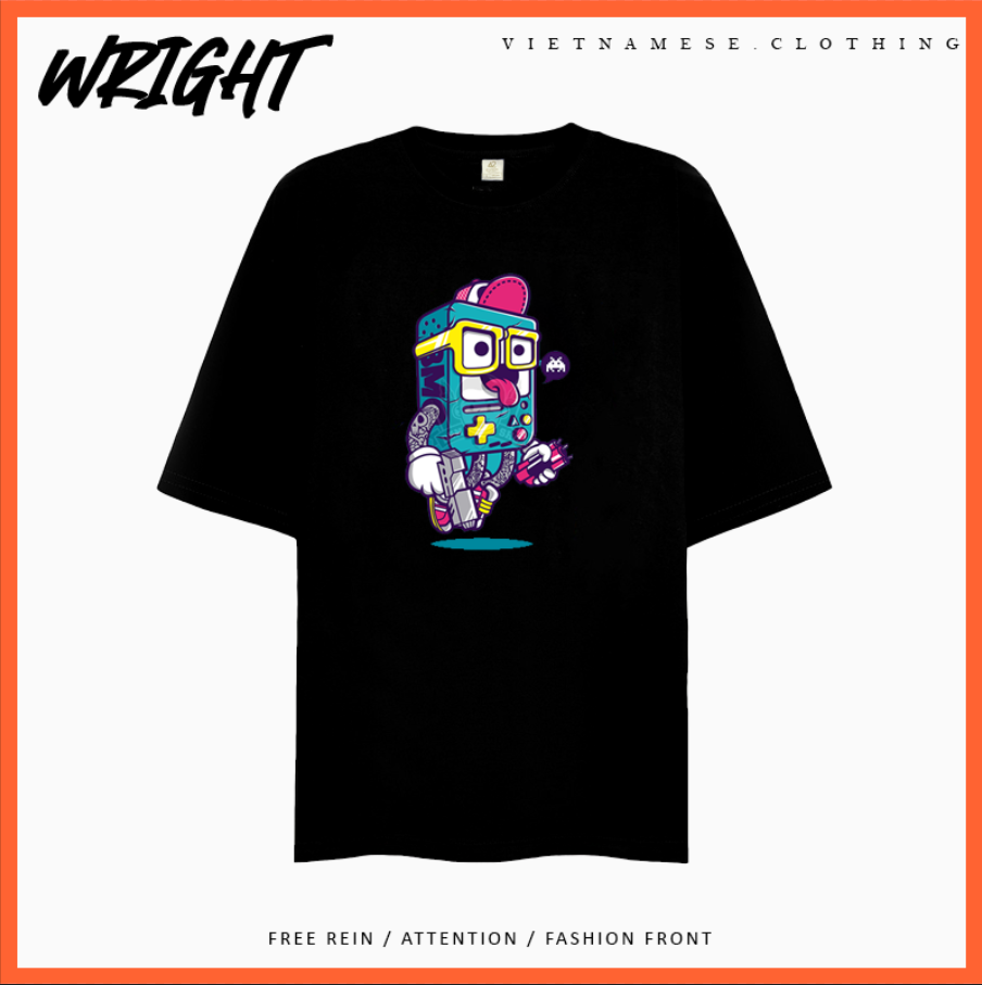 Áo Phông Tay Lỡ Game Online Vui Vẻ US UK Streetwear Form Rộng Unisex 100% Cotton