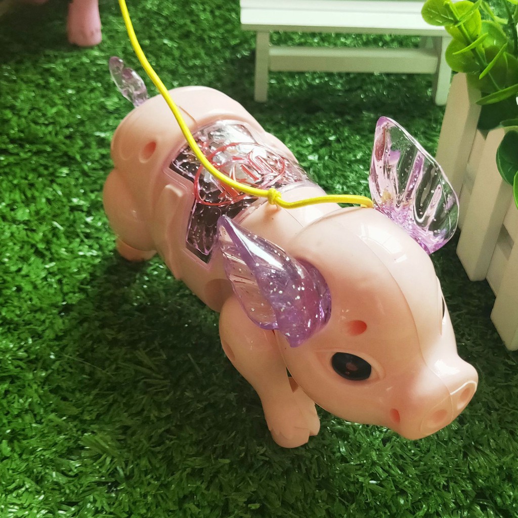 Đồ chơi thú cưng lợn hồng heo hồng có đèn và nhạc cực dễ thương hàng đẹp