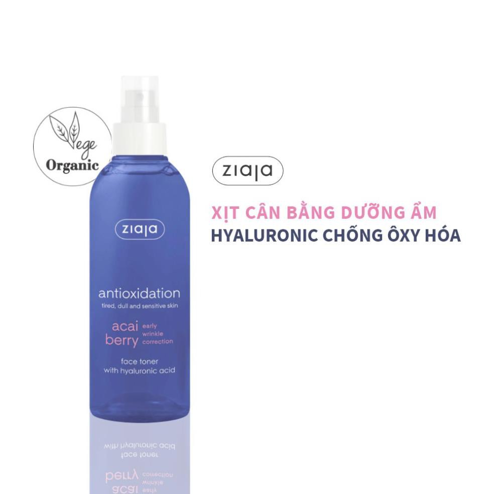 XỊT CÂN BẰNG DƯỠNG ẨM HYALURONIC CHỐNG OXY HÓA – ZIAJA – 200ML