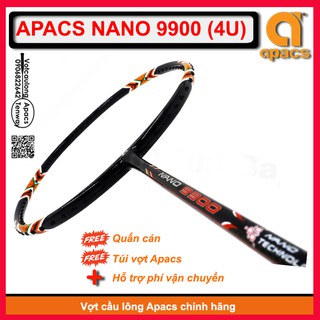Chính hãng - Vợt cầu lông Apacs Nano 9900 (4U) | Vợt chính hãng, thích hợp đánh phong trào
