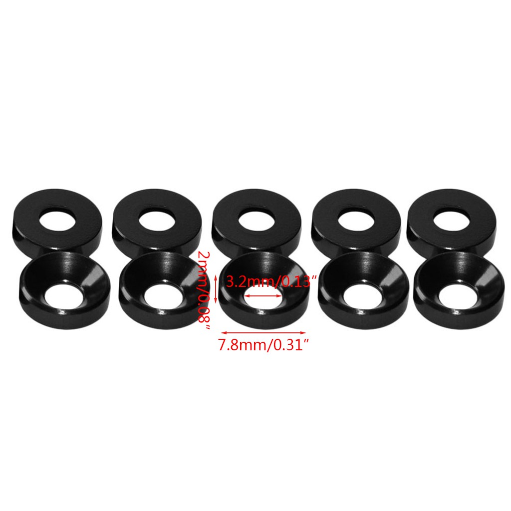 Set 10 vòng đệm bằng hợp kim nhôm cỡ M3 dùng cho thiết bị điện
