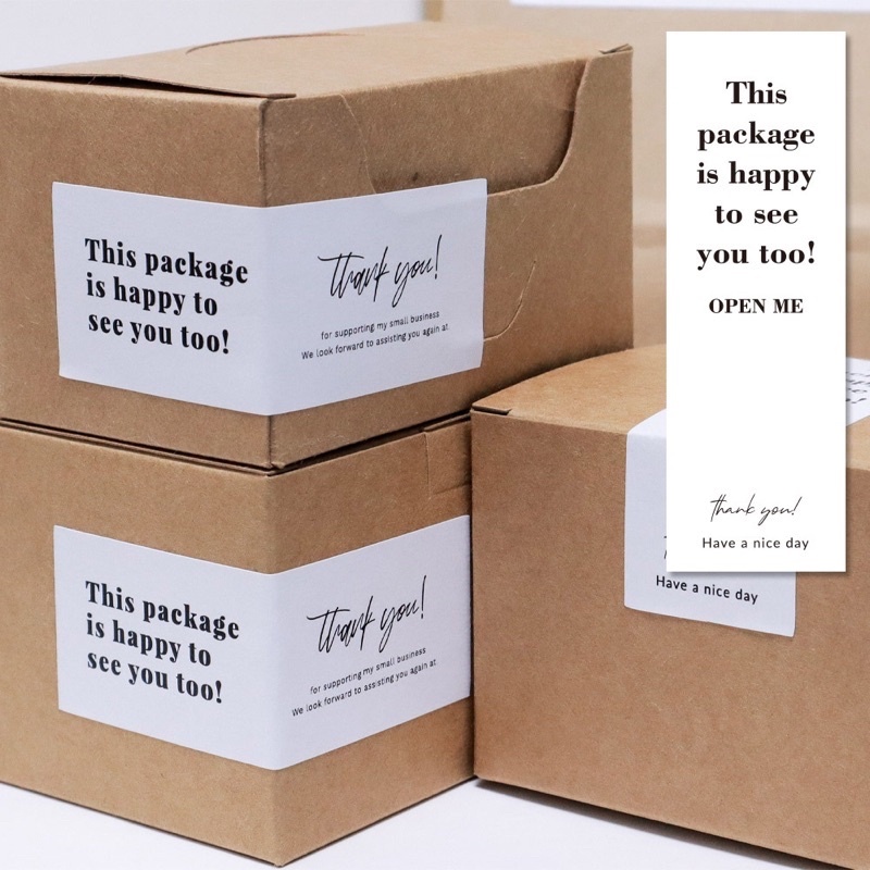In Tem Decal Dán Hộp Carton, Tem Thank You Dán Niêm Phong Hộp theo yêu cầu