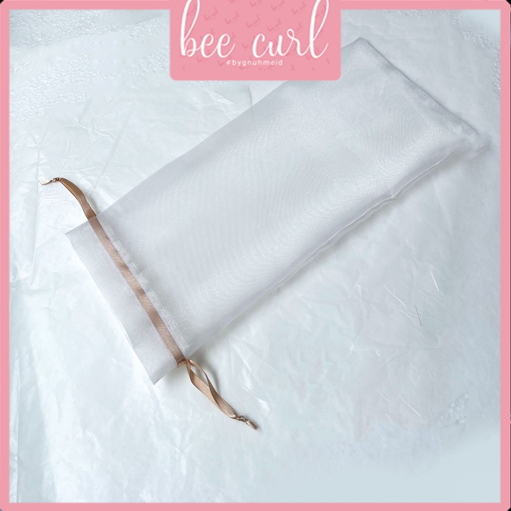 Túi vải voan dây rút đựng quà, mỹ phẩm, đồ handmade Bee Curl cỡ lớn PHIÊN BẢN MỚI